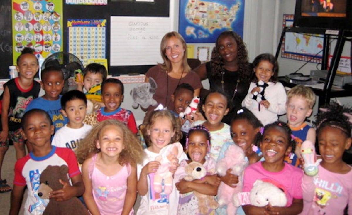 Classroom of students and a teacher.