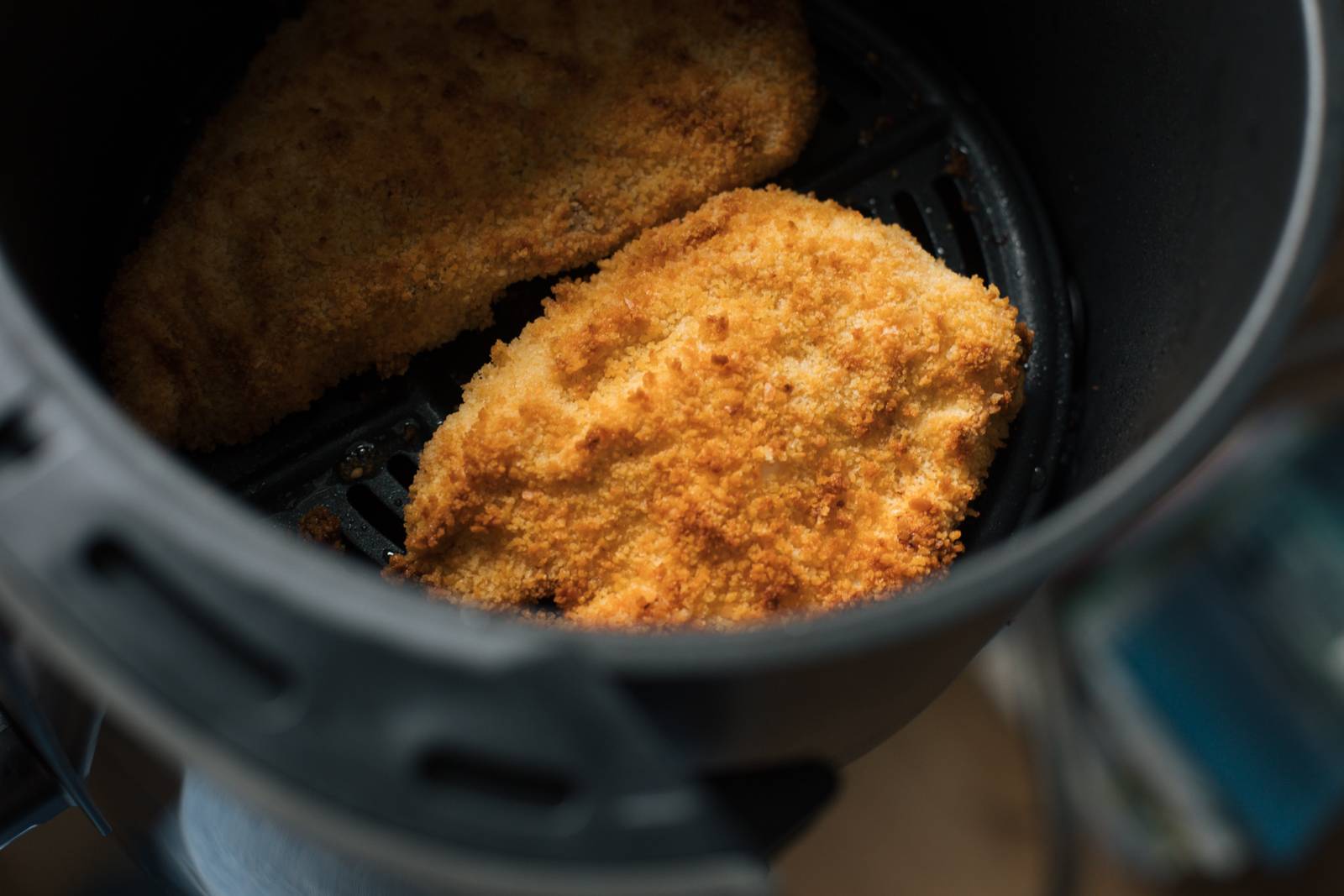 Fried chicken in an air fryer.